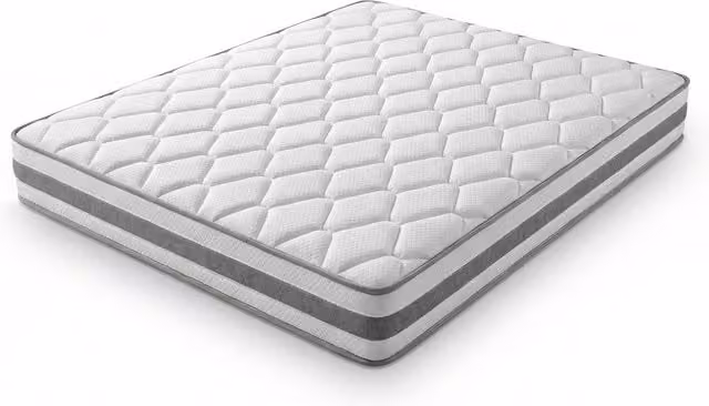 Materasso Ibrido Aosom Italy Bianco, Ergonomico e Anallergico, L/P/H: 90 x 200 x 25 cm