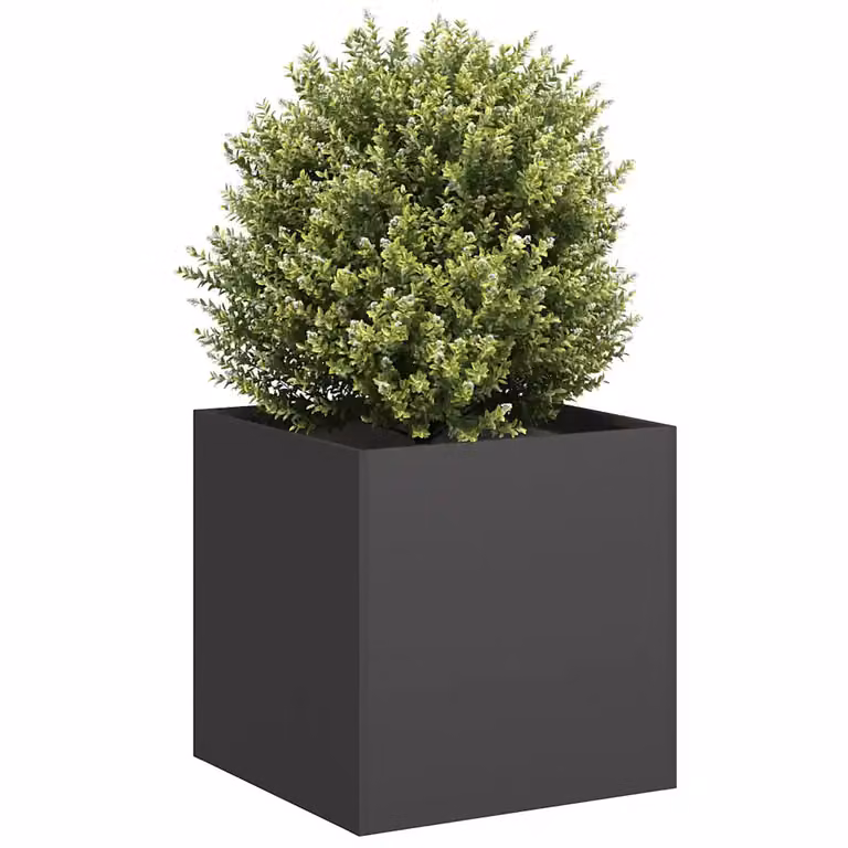 Fioriera nera vidaXL in acciaio per orto e giardino L/P/H: 40 x 40 x 40 cm