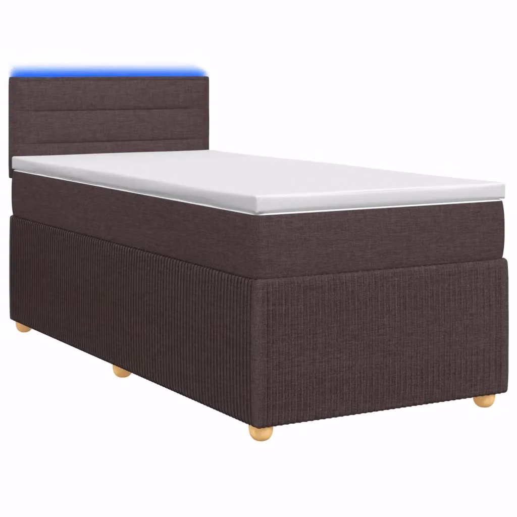 Letto box spring moderno vidaXL con materasso ibrido e base contenitore, con illuminazione sottostante e porta USB, L/P: 90 x 200 cm, multicolore – 2
