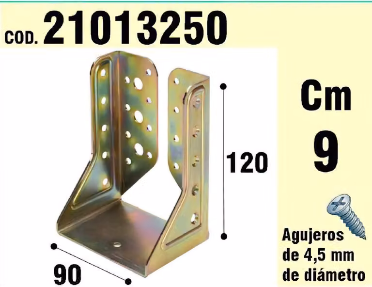 Supporto in legno anta interna Bichromat 90 mm.