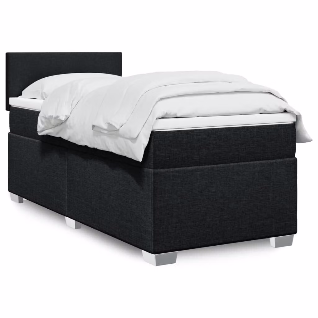 Maison Exclusive - Letto boxspring con materasso nero 80x200 cm Tessuto