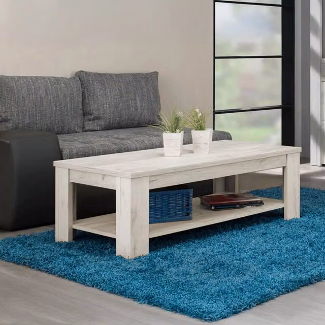 Tavolino da salotto Front DMORA Bianco Larice L/P/H: 120 x 60 x 41.5 cm – 1
