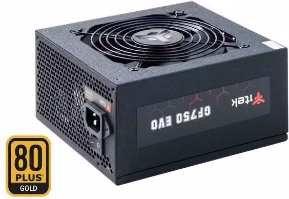 ITEK ALIMENTATORE GF750 EVO - 750W, 80PLUS GOLD, VENTOLA FDB 12CM, MODULARE