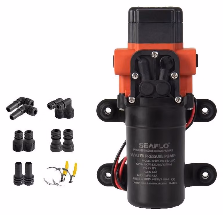 Pompa dell'acqua marina, pressione 40 PSI, funzionamento 12 V CC, 12 V
