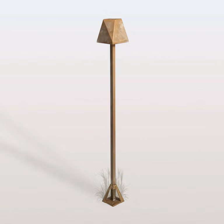 Moretti Luce Lampioncino da giardino Silva Edge, Bronzo / Ottone antico, Ottone, Campagna / Rustiche, Lampada LED da esterni