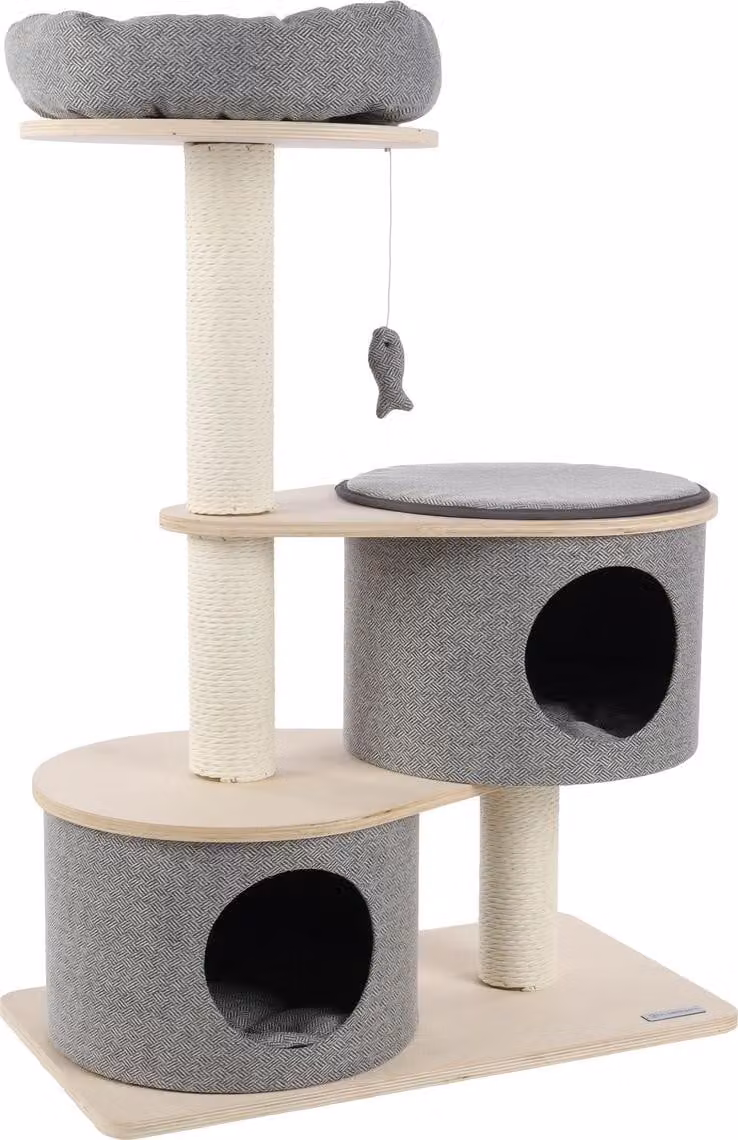 Albero per graffiare Flamingo Kanzo, colore grigio/beige