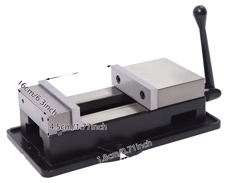 Morsetto di precisione, larghezza delle ganasce 160 mm, utensile di fresatura di precisione, colore nero