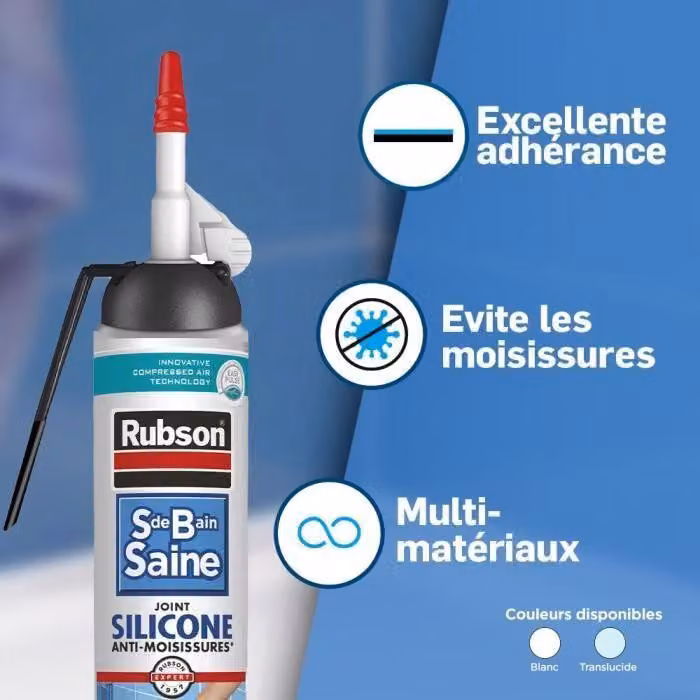 Mastice sigillante per sanitari, RUBSON Joint Facile, 200 ml, bianco, antimicotico, bagno e sanitari