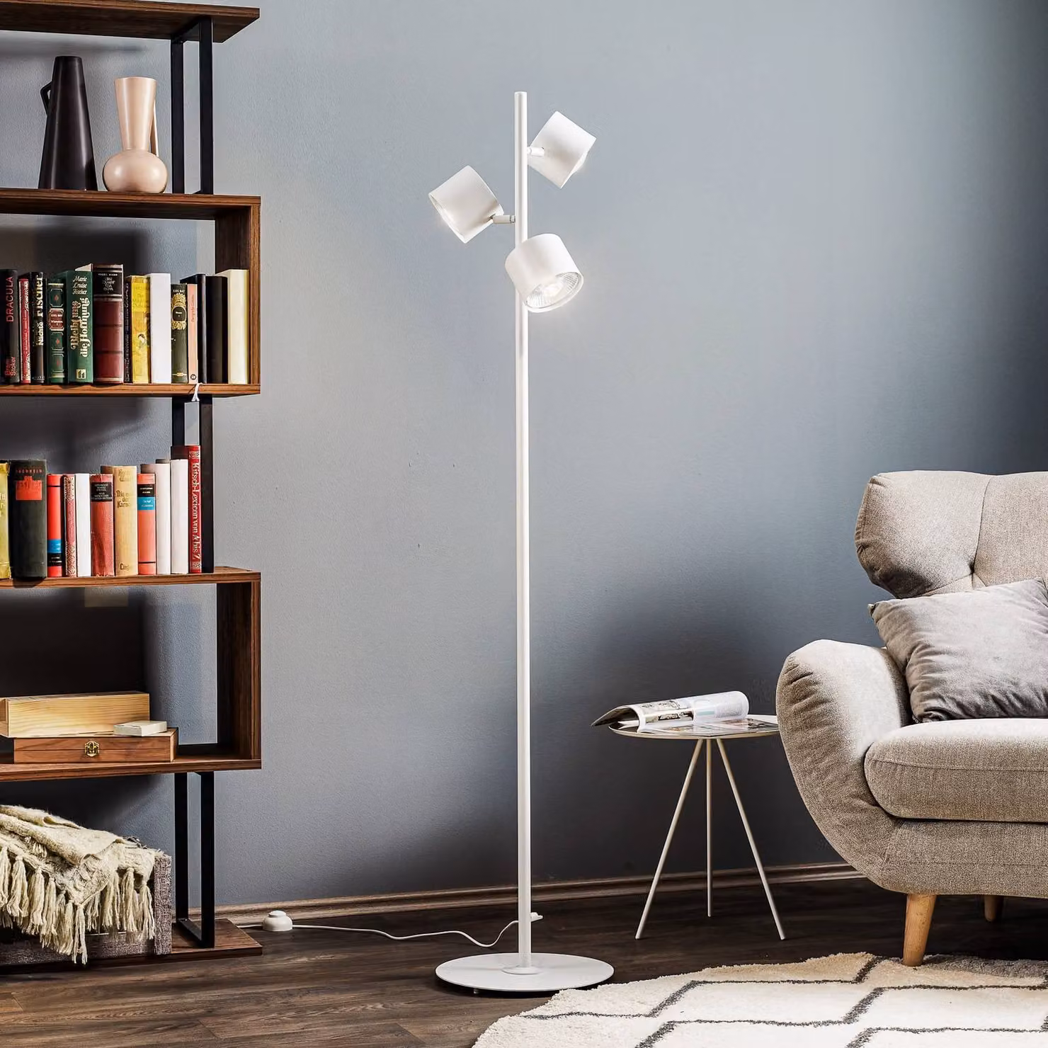 Lampada da terra Bot ALDEX, Bianco / Opale, Soggiorno / Sala da pranzo, Metallo, Moderno, Lampada da terra