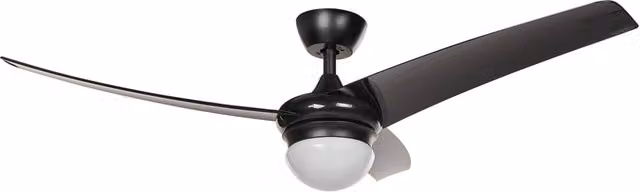 Ventilatore da soffitto BELIANI in metallo nero con luce LED e telecomando, ideale per soggiorno, camera da letto o cucina, stile classico