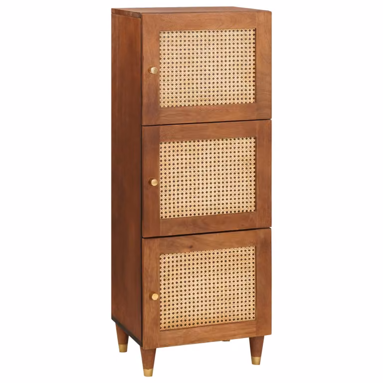 Mobile vidaXL in legno di mango massello marrone L: 40 cm, P: 33,5 cm, H: 110 cm