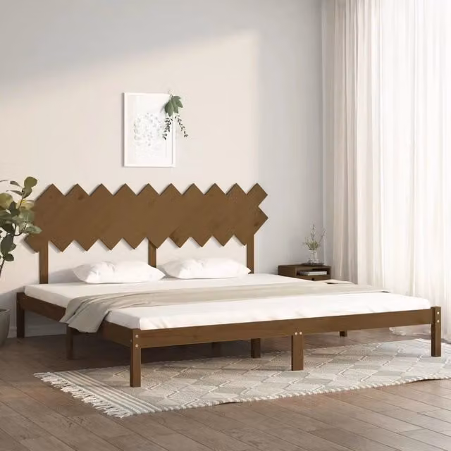 Giroletto Ambra VIDAXL in legno massello di pino marrone senza materasso L/P/H: 200 x 200 x 205,5 cm – 1