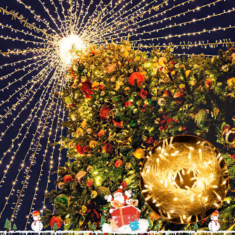 Jopassy LED luci di fata luci di tenda decorazione luci di tenda con 500 LED 8 modalità di luce USB luci di fata per Natale-IP44 bianco caldo