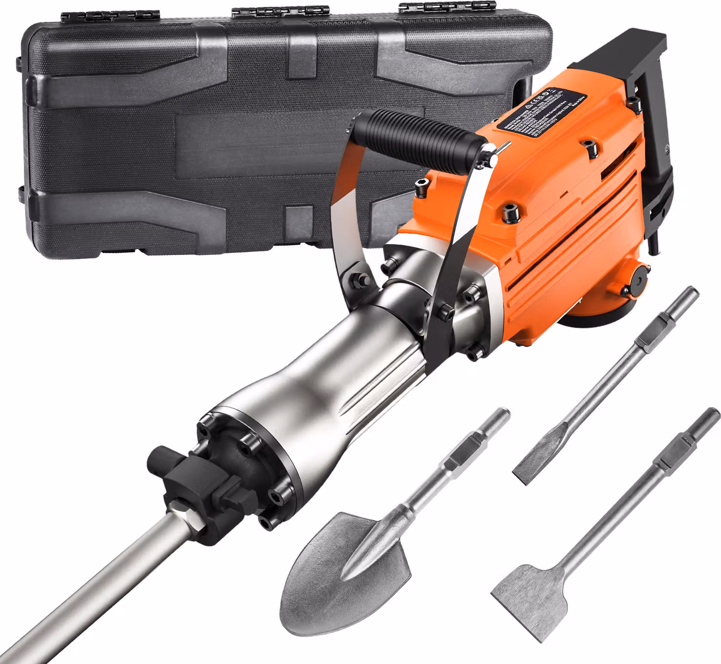 SucceBuy Martello demolitore - 2200 W demolitore di calcestruzzo. Elettrico con 6 scalpelli. Potente ed efficiente per lavori di demolizione difficili