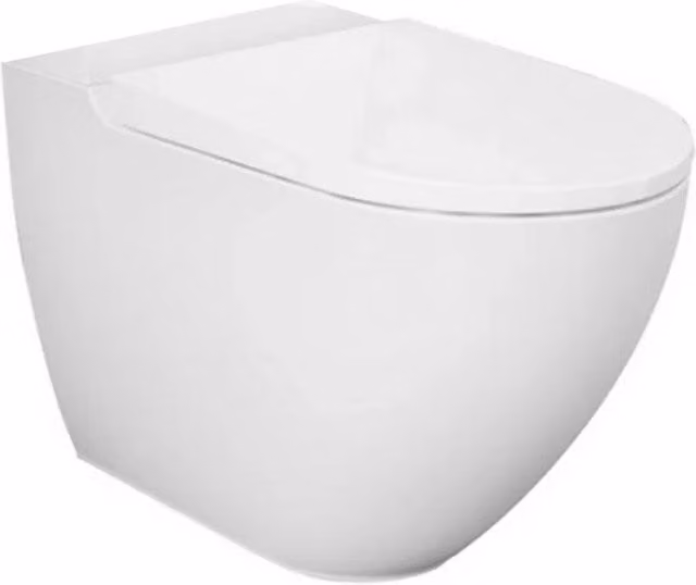 Vaso monoblocco serie Des filo muro rimless