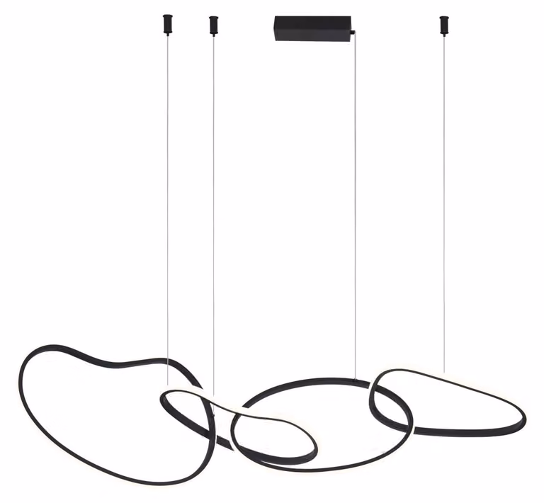 Lampada a sospensione LED 60W FONTE PND-22412-S4-BK Italux