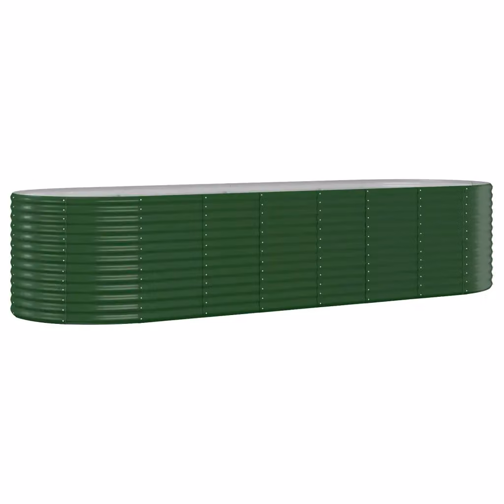 Letto rialzato per giardino in acciaio zincato verde L: 322 cm, P: 100 cm, H: 68 cm – 2