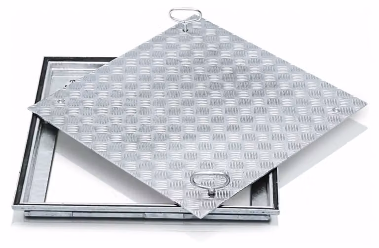 Copertura per pozzetto in acciaio zincato 600 x 600 mm 47051