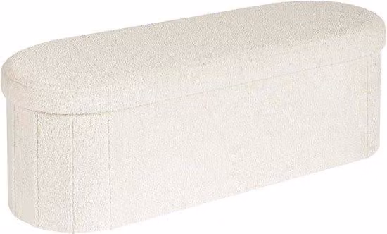 Cuscino imbottito con vano portaoggetti - pieghevole e comodo - bianco