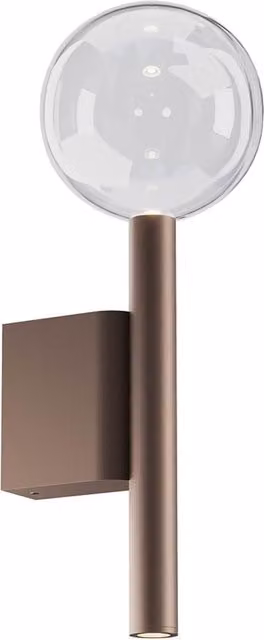 Applique LED Redo Group Bolla in metallo e vetro con luce up and down