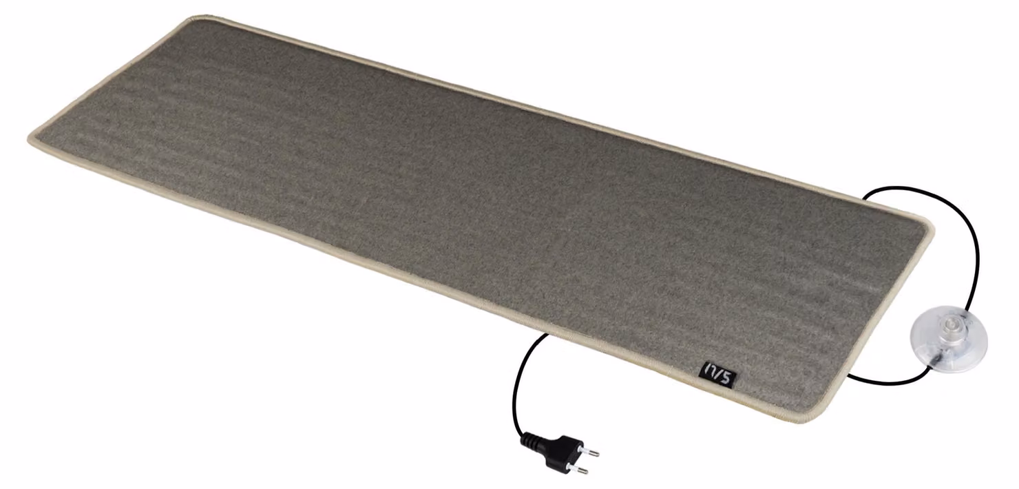 Tappetino riscaldante a infrarossi, 50x140 cm, 180W, color cammello, ideale come riscaldatore per i piedi