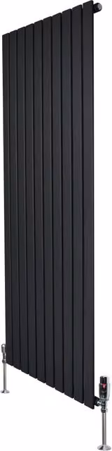 Radiatore Verticale 1600 x 700 mm con Valvole TRV Nero