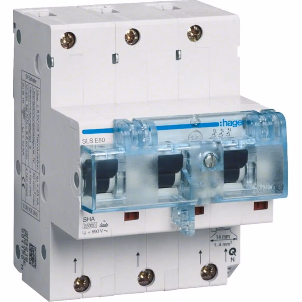Interruttore Hager SLS 3P E-80A, per HS HTN380E