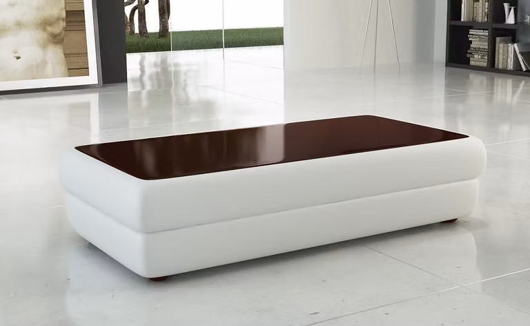 Klassischer designer Couchtisch Wohnzimmer Möbel Leder Beistelltisch Tisch Sofa