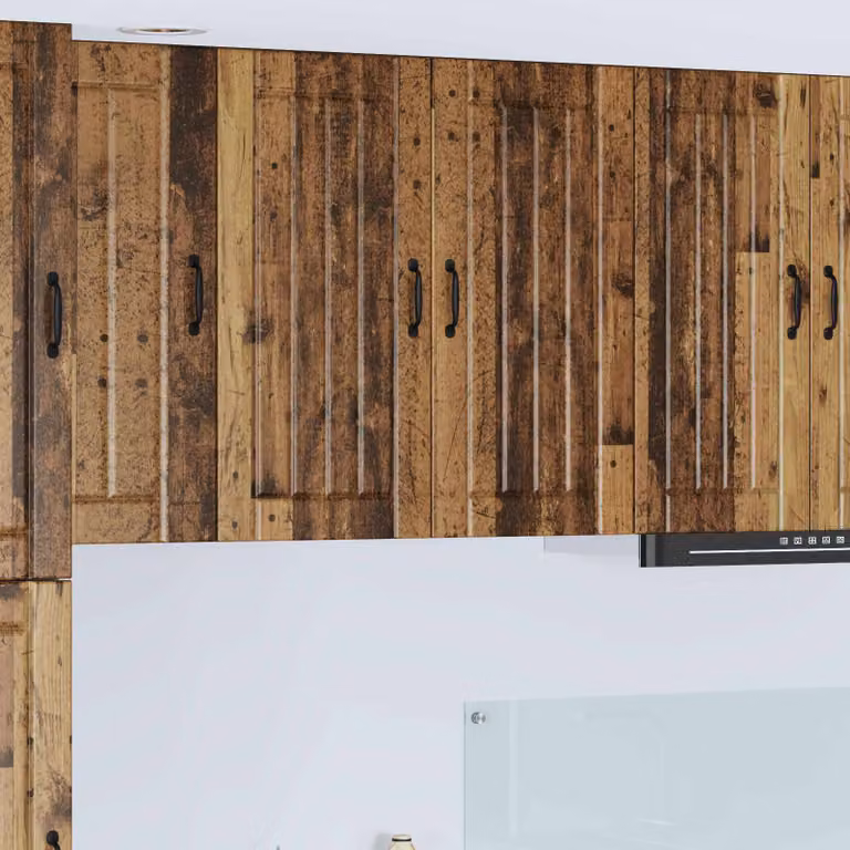 Armadietto a muro da cucina vidaXL LUCCA in legno marrone con ante a battente, L 80 cm x P 31 cm x H 80 cm