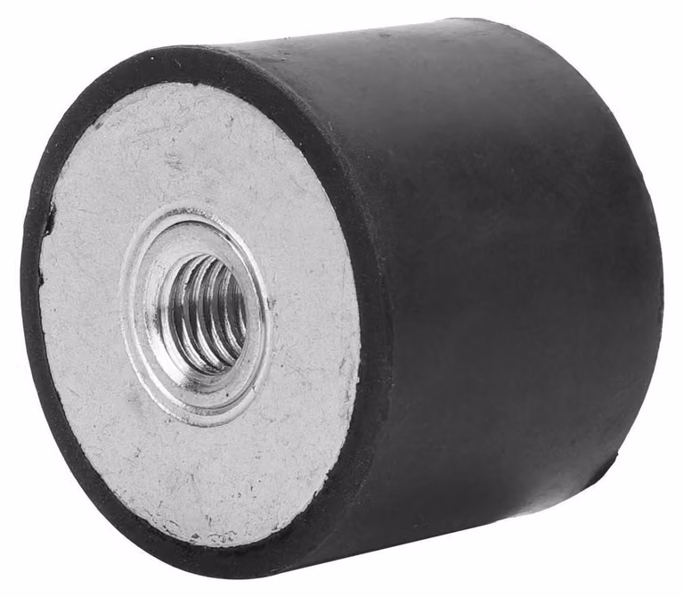 Silent bloc, confezione da 4 pezzi - Ammortizzatore in gomma - Isolante antivibrante - Supporto con attacco M10 - Assorbimento degli urti - Materiale resistente