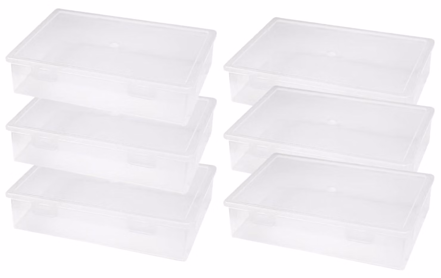 Set di contenitori trasparenti - 6 pezzi - Impilabili - CONTENITORI
