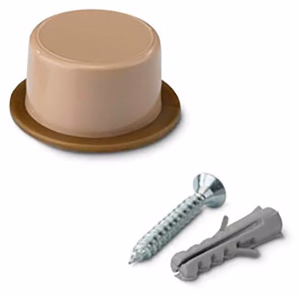 Pomello per porta con finestrella, beige (confezione blister da 2 pezzi) Inofix