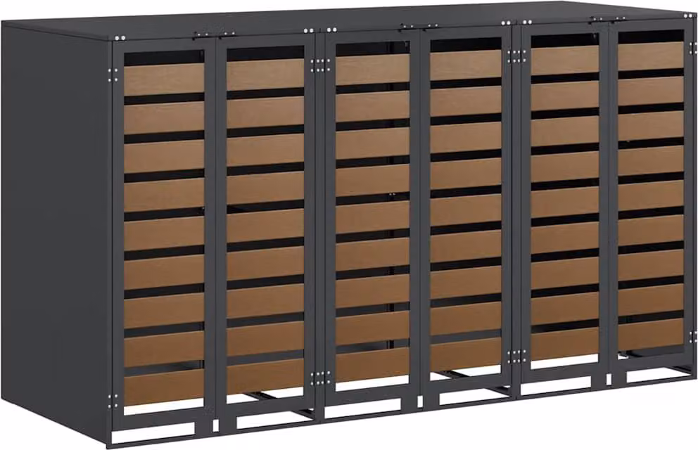 Contenitore per Rifiuti per 3 Bidoni 340 x 77.5 x 115.5 cm