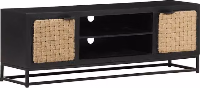 Mobile Porta TV 120x30x40 cm in Legno Massello di Mango
