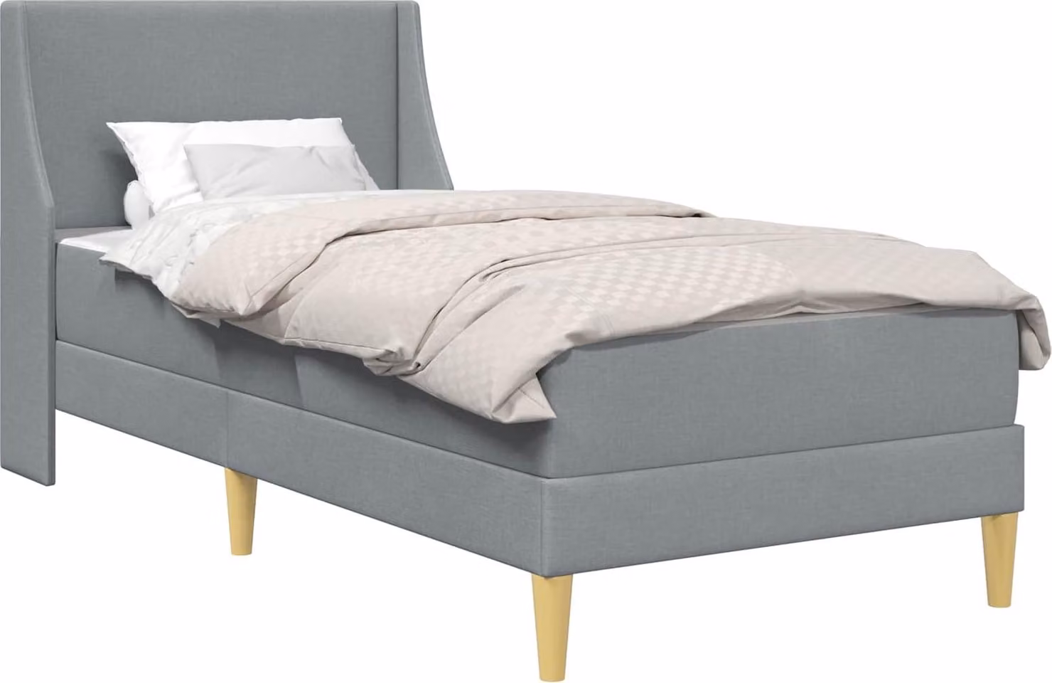 Struttura letto con materasso Grigio chiaro 100 x 200 cm