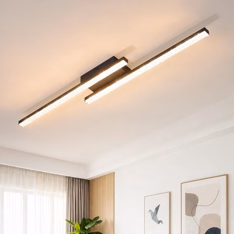 ZMH Lampada da soffitto a LED, cristallo, 12W, luce calda, ideale per la cucina, lampada da soffitto, 3000K, design moderno, metallo, adatta per camere da letto, soggiorni e corridoi, colore nero
