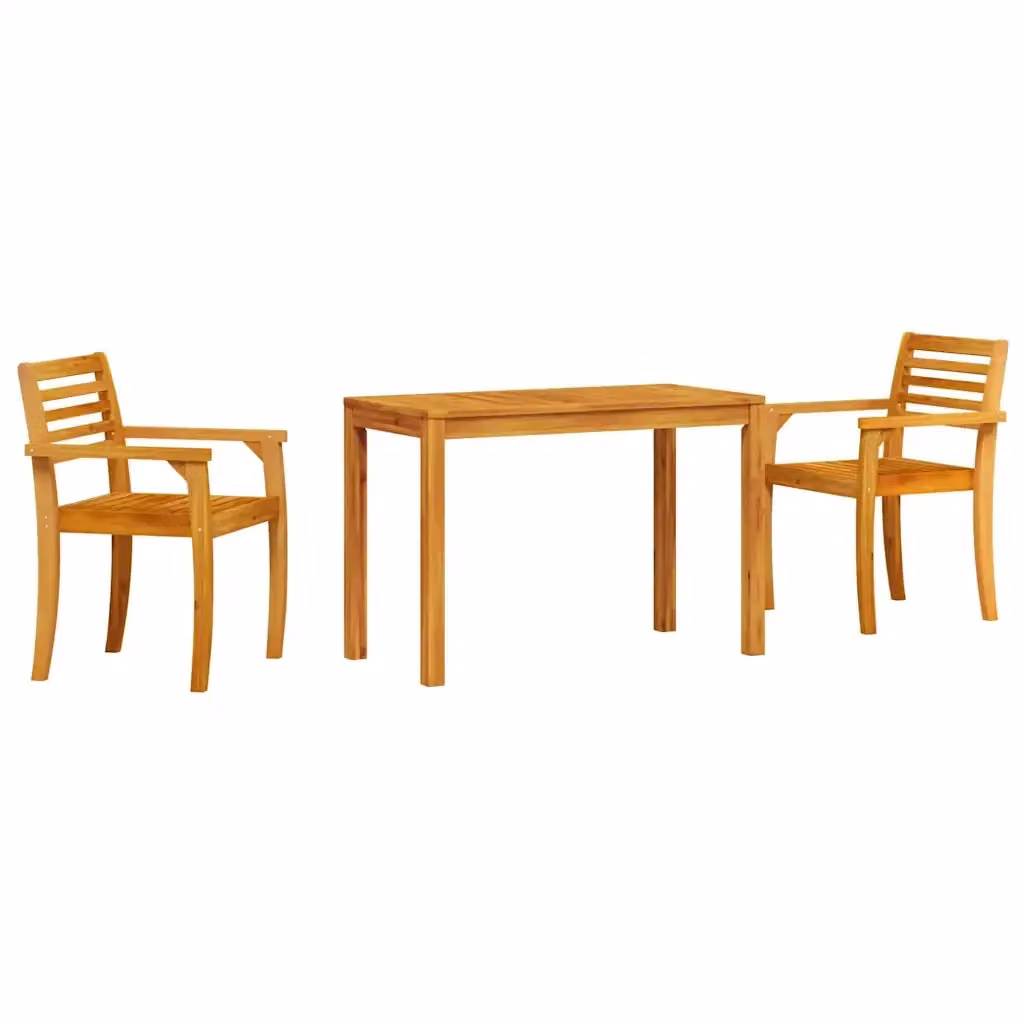 Set da pranzo per giardino vidaXL in legno di acacia marrone, 3 pezzi – 2