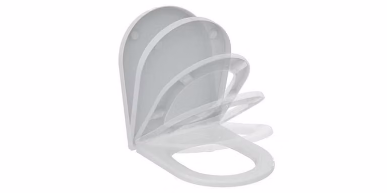 IS BLEND Sedile rotondo per WC, chiusura morbida, 360x455x35 mm, bianco