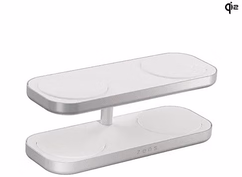 Caricabatterie Wireless Otterbox Zens Quattro Pro 4 Bianco con Adattatore MagSafe e tecnologia Qi2 da 15 W per iPhone e AirPods
