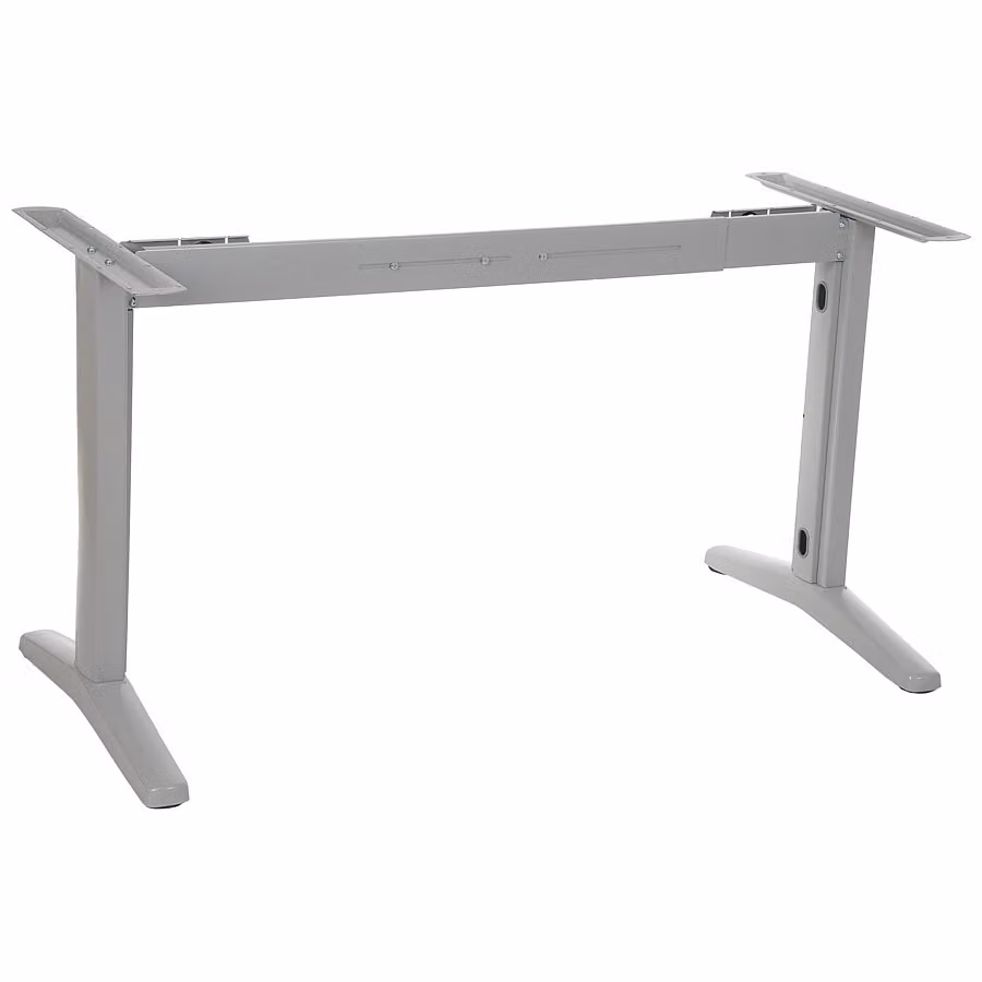 Struttura in metallo per scrivania o tavolo (STT), lunghezza regolabile, gambe regolabili, altezza 72,5 cm, grigio