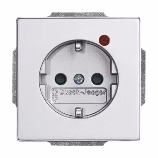 Busch-Jaeger 2310 EUGL/VA-83-11, elemento di presa SCHUKO® Busch-Protector®, con protezione contro le sovratensioni, finitura alusilber