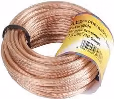 Cavo audio per altoparlanti Hama trasparente, lunghezza 10 m