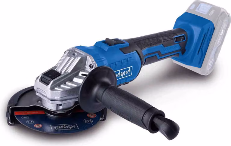 Smerigliatrice angolare a batteria Scheppach C-AG125-X | 125 mm | Softstart | 20V IXES | 2500 - 10.000 min-1 in 6 fasi | Accessori inclusi
