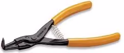 Pinza Beta per anelli esterni con becchi piegati in acciaio, colore nero, 175 mm