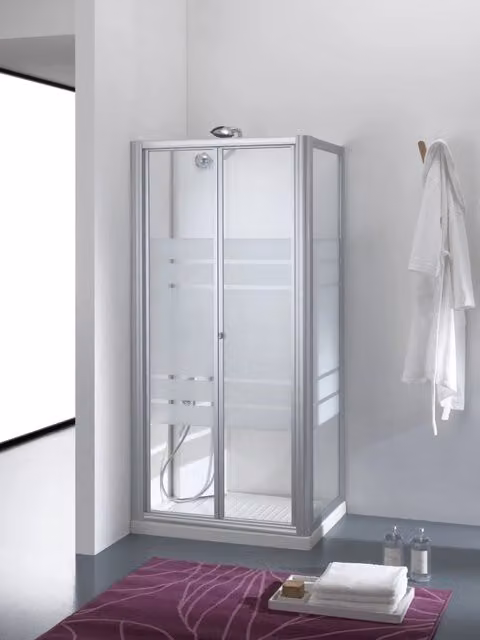 Box doccia boreas 80 porta a sof fietto argento+acrilico