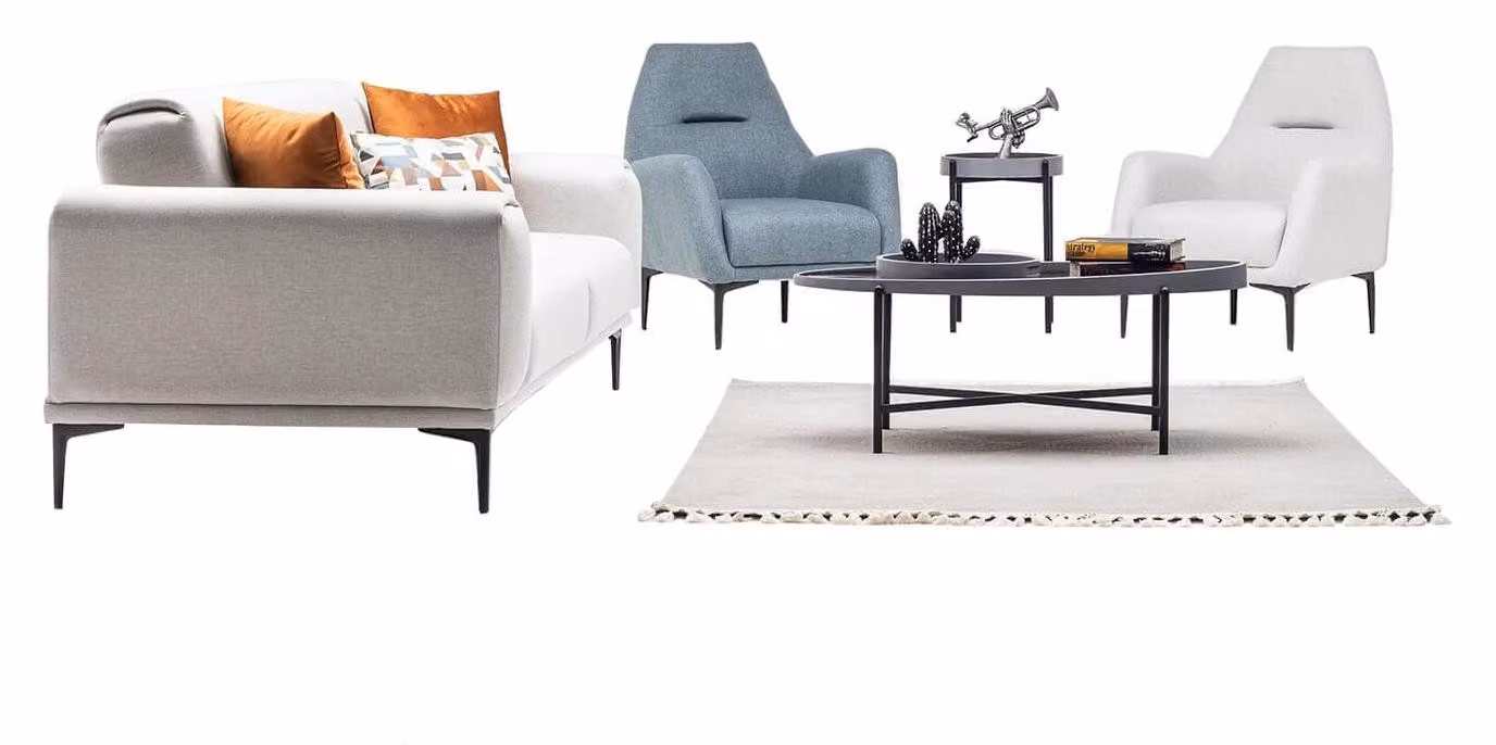 Wohnlandschaft Sofa Couch Set Polstergarnitur Sitzgruppe Sitzgruppe Lounge 3+1+1