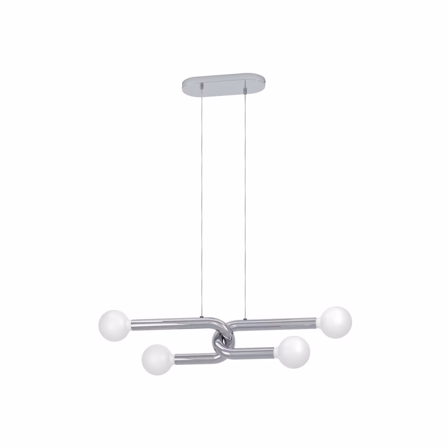 EGLO Lampada a sospensione Mellili, dimmerabile, Cromo / Argento, Soggiorno / Sala da pranzo, Metallo, Moderno, Lampada a sospensione