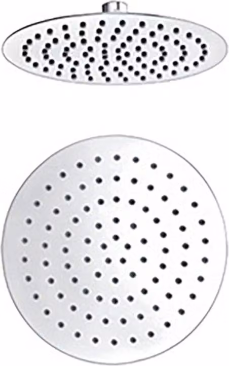 Beitz & Walz AqvaShower soffione doccia 200 x 2 mm, acciaio inossidabile lucido