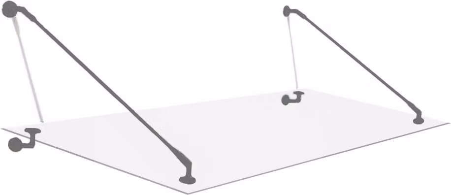 Glaszentrum Hagen - 150x90 cm Vetro trasparente a spruzzo - Trasparente - incl. RAL7016