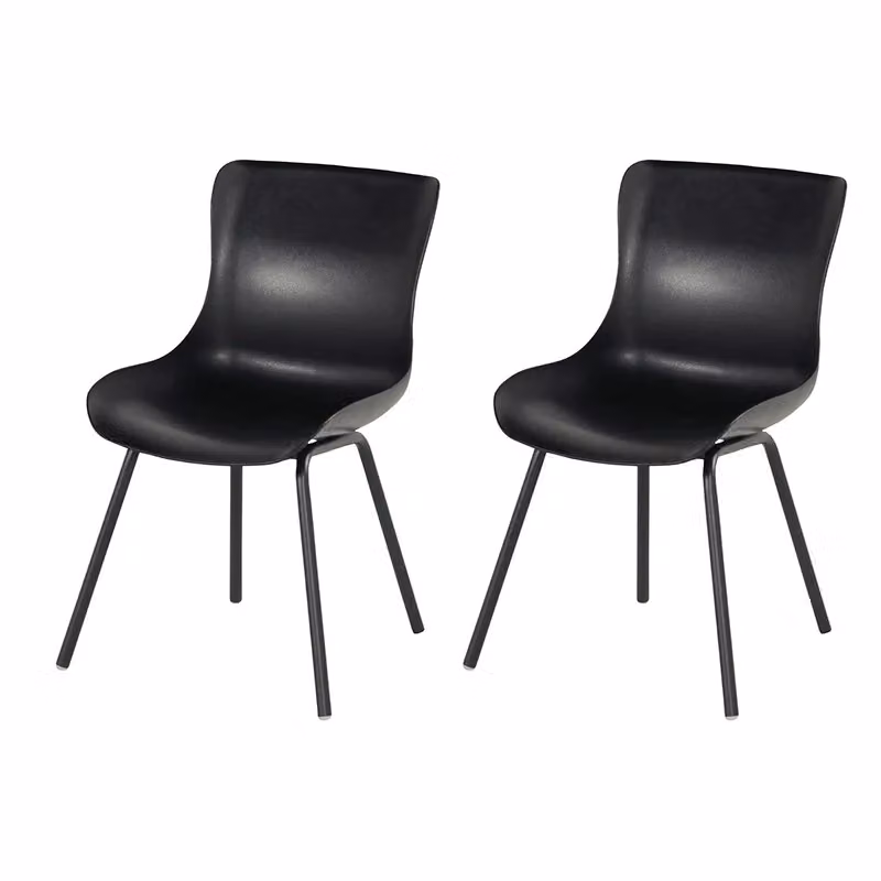 Set di 2 sedie da pranzo SOPHIE Element Hartmann colore bianco e nero con finitura opaca